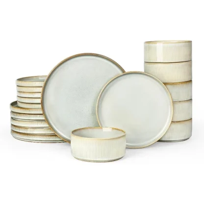 Round Matte Ripple Dish Set - Image 5