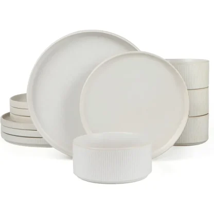 Round Matte Ripple Dish Set