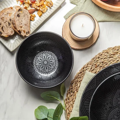 Retro Floral Pattern Dish Set - Image 5