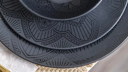 Retro Floral Pattern Dish Set - Image 7