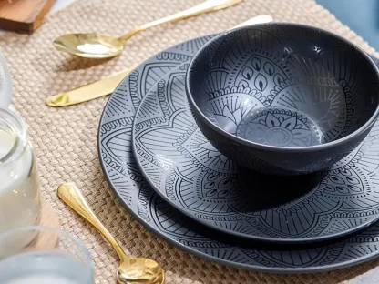 Retro Floral Pattern Dish Set - Image 6