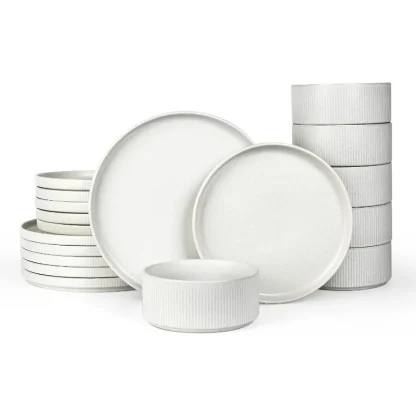Round Matte Ripple Dish Set - Image 4