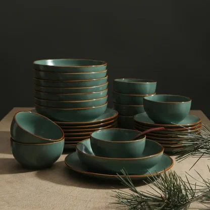 Modern Simple Round Dish Set - Image 2