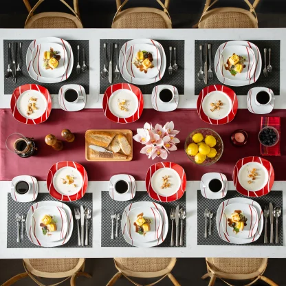 Wavy Striped Square Dish Set - Image 6