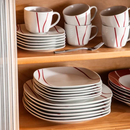Wavy Striped Square Dish Set - Image 4