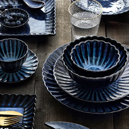 Creative Scalloped Edge Dish Set - Image 2