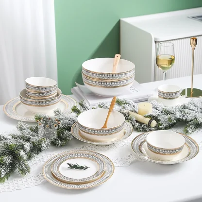 Printed Round Dish Set - Image 3