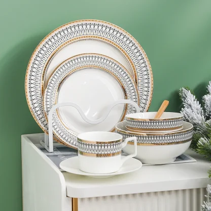 Printed Round Dish Set - Image 2