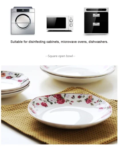 Printed Floral Edge Dish Set - Image 7