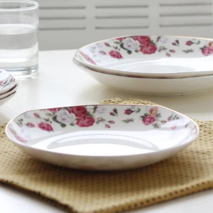 Printed Floral Edge Dish Set - Image 2