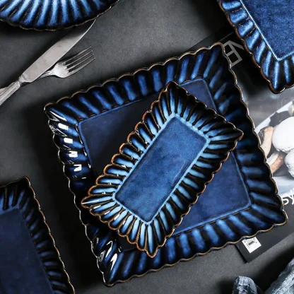 Creative Scalloped Edge Dish Set - Image 5