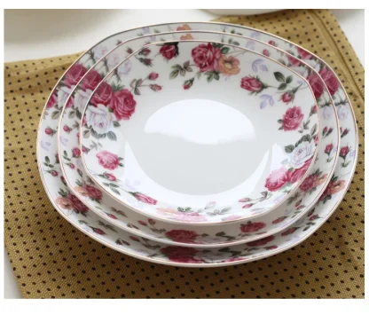 Printed Floral Edge Dish Set - Image 5