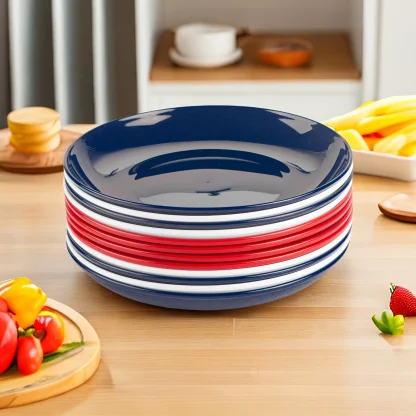 Shiny Stackable Circular Dish Set - Image 2