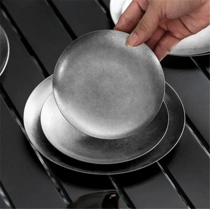 Metallic Round Dish Set - Image 2