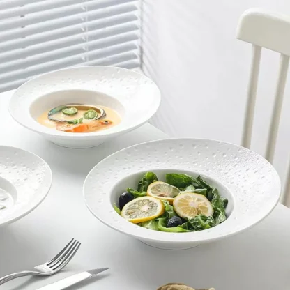 Oval Shape Deep White Dish Set - Image 4
