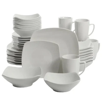 Everyday Square Plain Dish Set