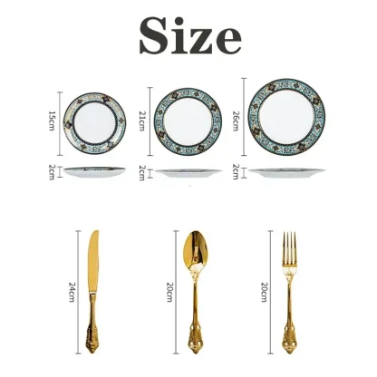 Retro Formal Round Dish Set - Image 6