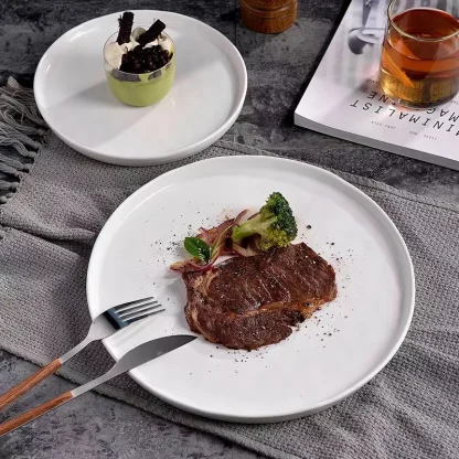Deep Round White Dish Set - Image 2