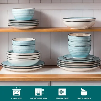 Twirling Pattern Round Dish Set - Image 3