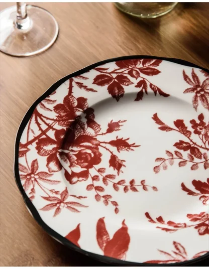 Romantic Floral Round Dish Set - Image 6