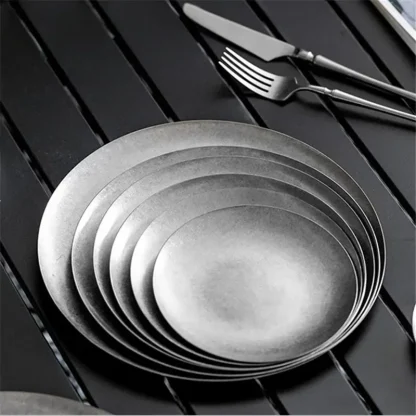 Metallic Round Dish Set