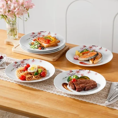 Round Pink Floral Dish Set - Image 2
