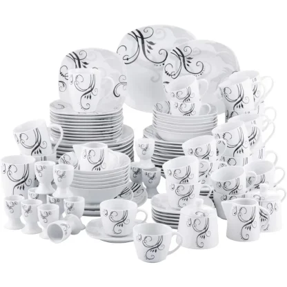 Minimal Pattern Square Dish Set - Image 2