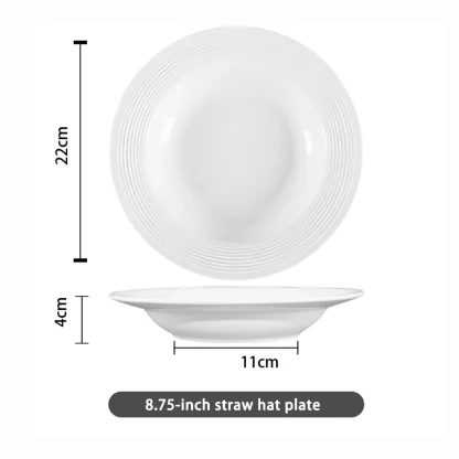 Circular Deep White Dish Set - Image 6