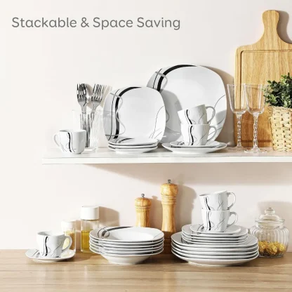 Simple Square Dish Set - Image 2
