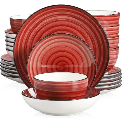 Round Black Trim Dish Set - Image 4