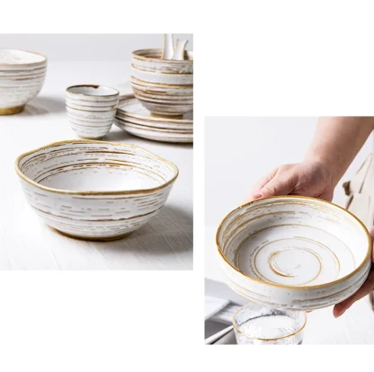 Round Swirling Pattern Dish Set - Image 5
