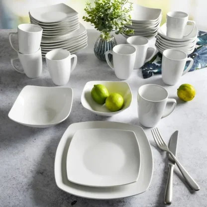 Everyday Square Plain Dish Set - Image 5