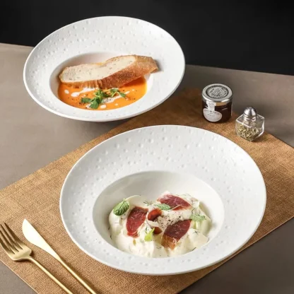 Oval Shape Deep White Dish Set - Image 6