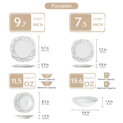 Geometrical Patterned Dish Set - Image 7