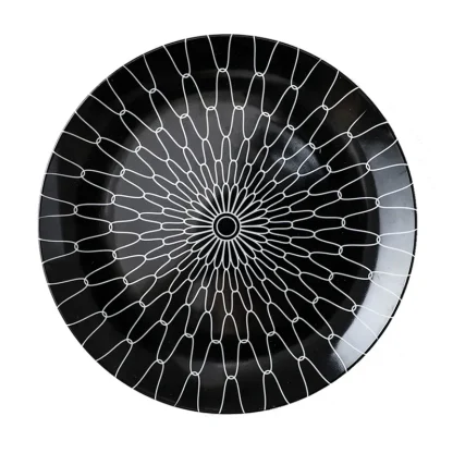 Geometric Pattern Round Dish Set - Image 7