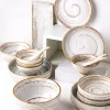 Round Swirling Pattern Dish Set - Image 4