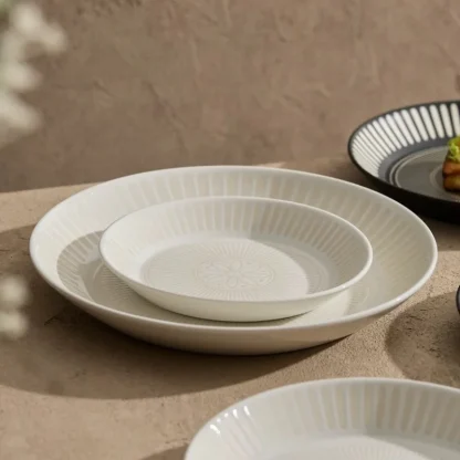 Simple Shallow Round Dish Set - Image 3