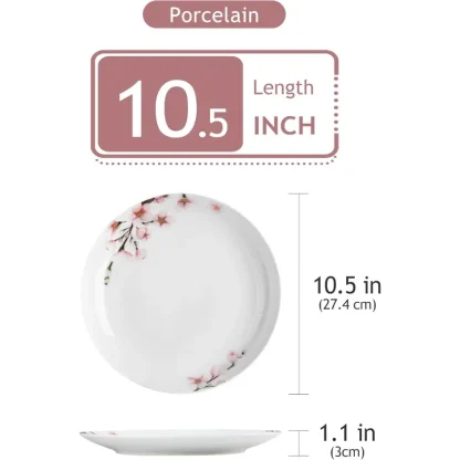 Round Pink Floral Dish Set - Image 7