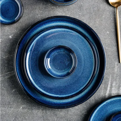 Shiny Deep Blue Dish Set - Image 3