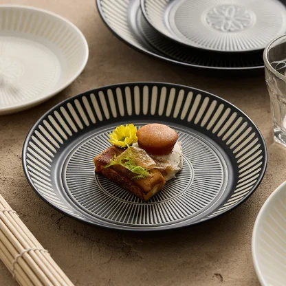 Simple Shallow Round Dish Set - Image 4