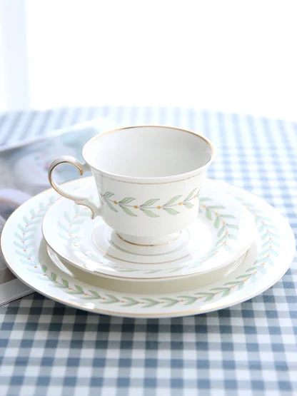 Simple Printed Trim Round Dish Set - Image 5