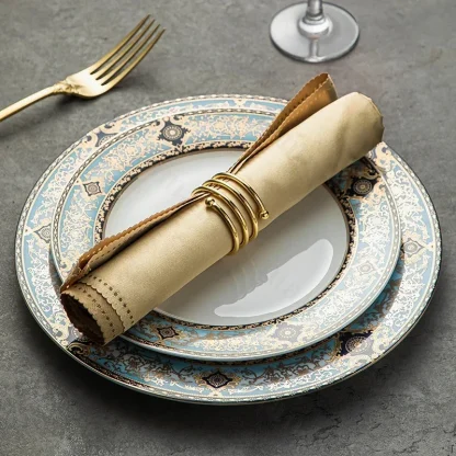 Retro Formal Round Dish Set - Image 3
