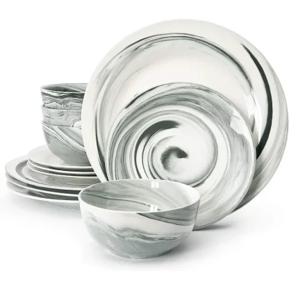 Spiral Printed Dish Set