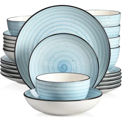 Round Black Trim Dish Set - Image 3