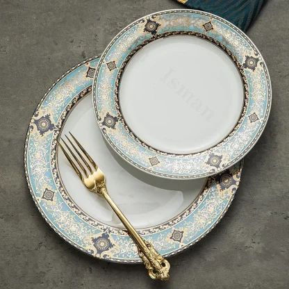 Retro Formal Round Dish Set - Image 2