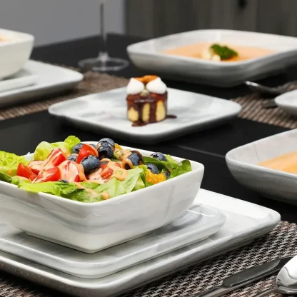 Marble Pattern Square Dish Set - Image 3