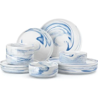 Simple Marble Pattern Dish Set