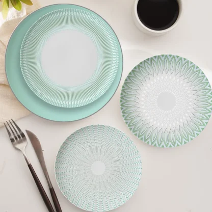Modern Patterned Dish Set - Image 4