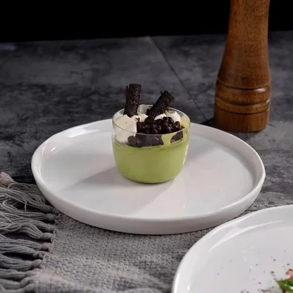 Deep Round White Dish Set - Image 3