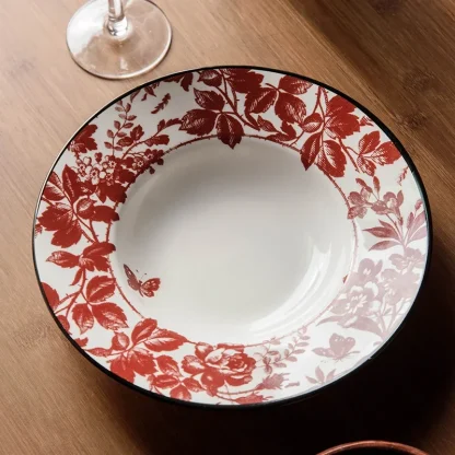 Romantic Floral Round Dish Set - Image 4